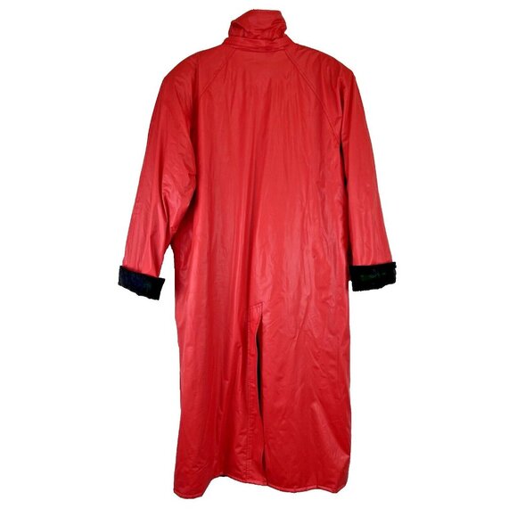 Misty Harbor Womens 1X Red Raincoat Flannel Line Any Weather Slicker Long Trench - Picture 3 of 15